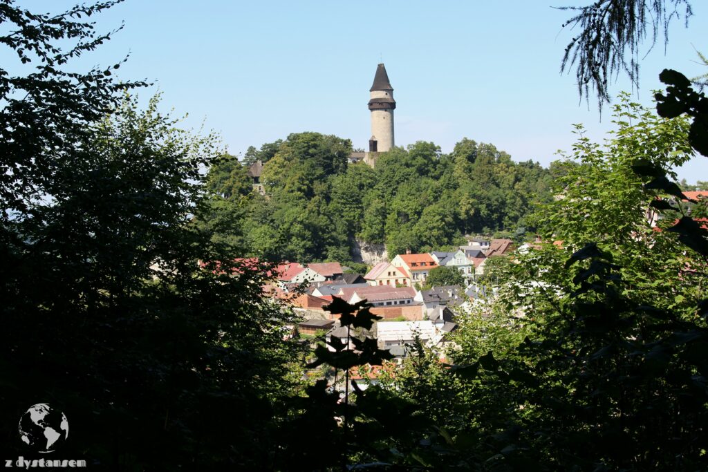 widok na Sztramberk z parku 